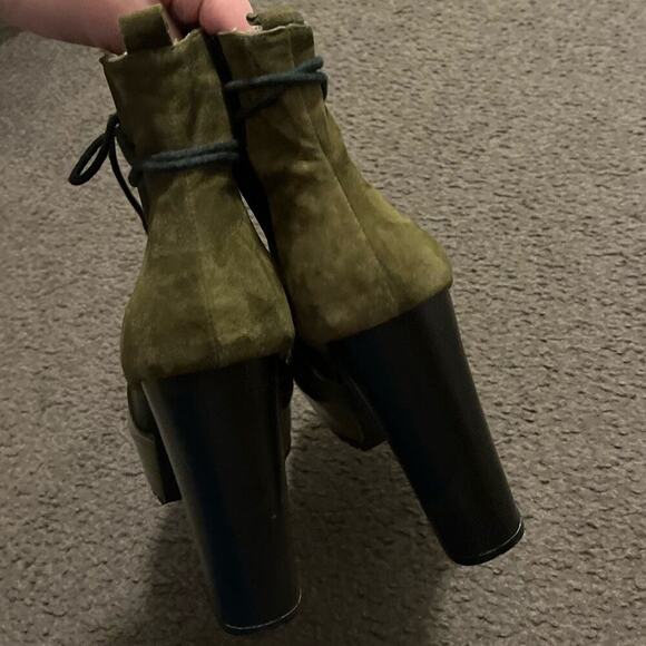 Matiko AI Colorblock Leather Lace Up Platform Heeled Boots - Picture 13 of 13